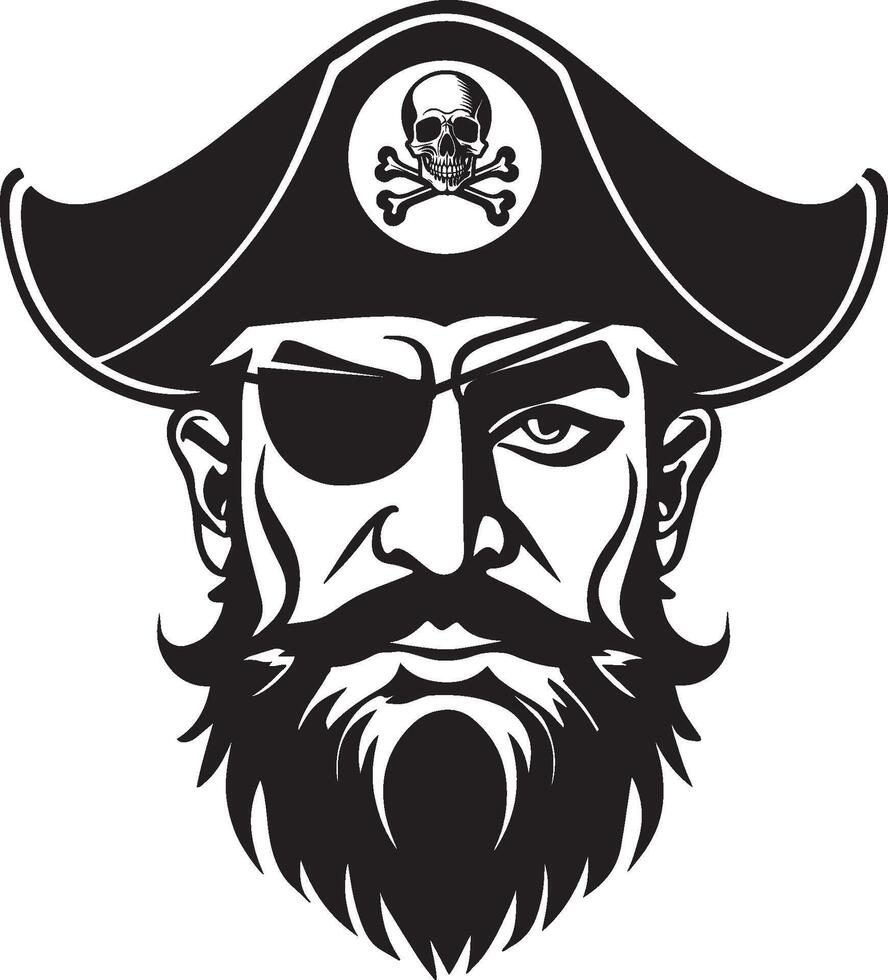 AI generated A Pirate Face Illustration vector