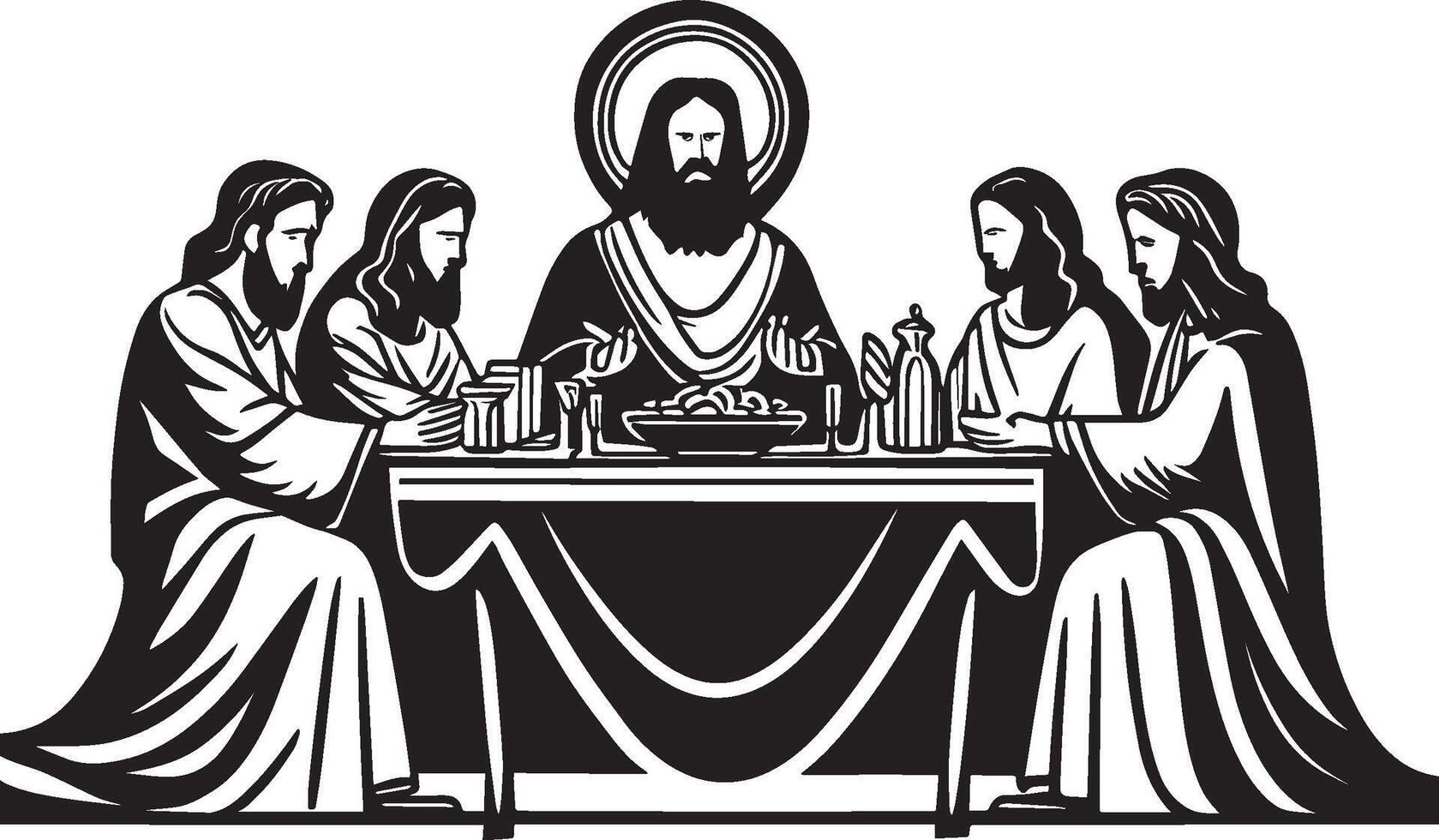 ai generado Cristo último cena ilustración vector