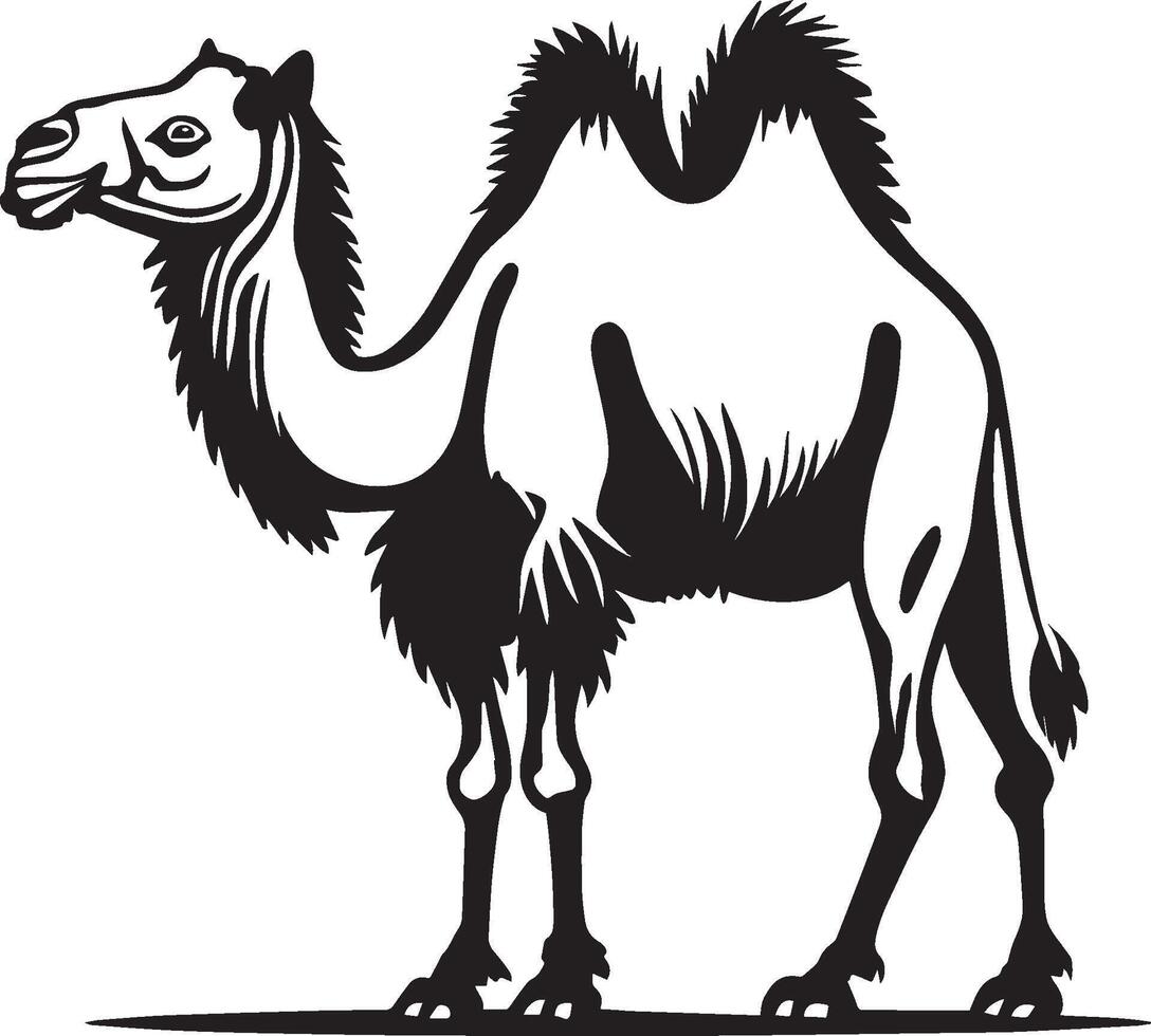 AI generated Camel Lineart Illustration vector