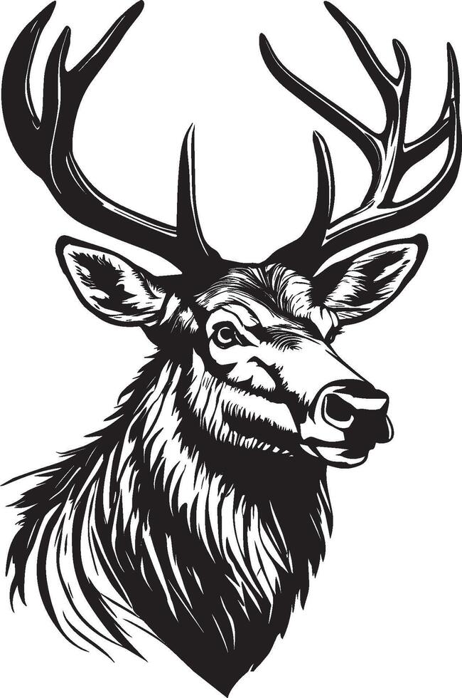 AI generated Bull Elk Illustration vector