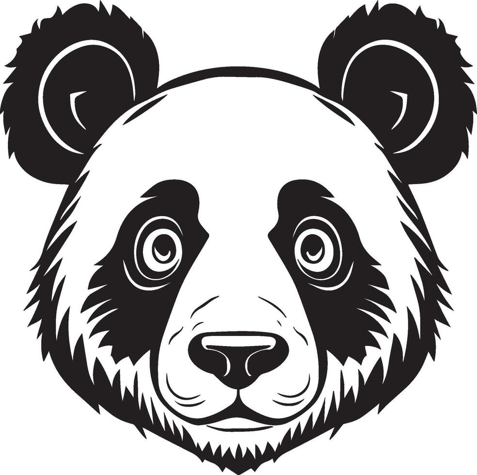 ai generado panda oso cara ilustración vector