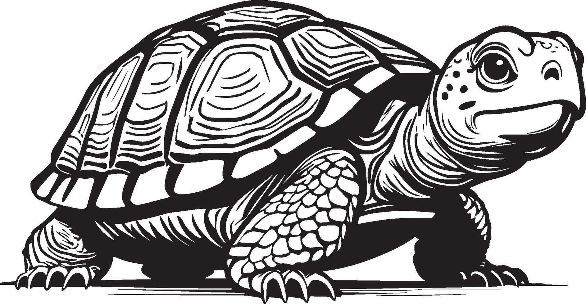 AI generated Box Turtle Illustration vector