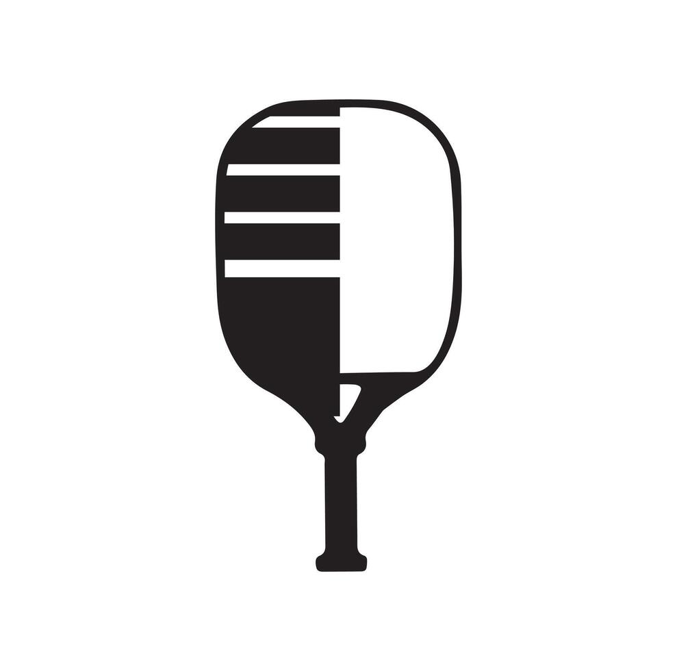 Pickleball paddle Vector Illustration. Pickleball Paddle and Ball Vector,  Clipart of Pickleball, Pickleball Bat and Symbol