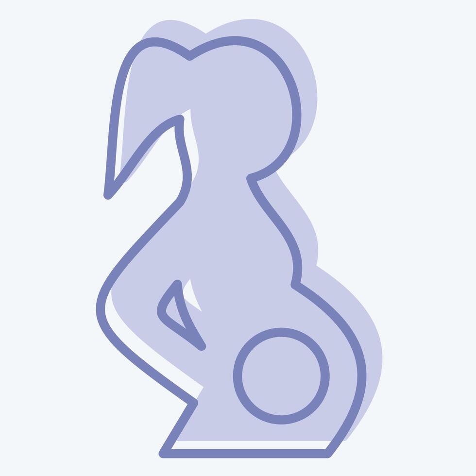Icon Pregnant. related to Medical symbol. two tone style. simple design editable. simple illustration vector