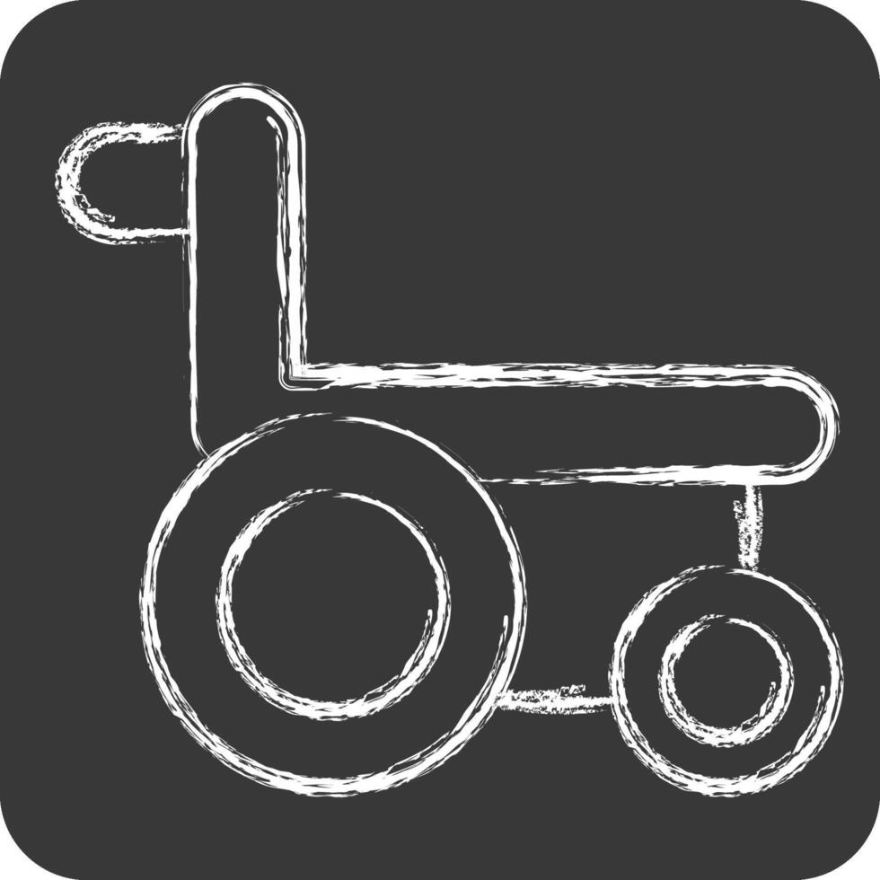 Icon Wheelchair. related to Medical symbol. chalk Style. simple design editable. simple illustration vector