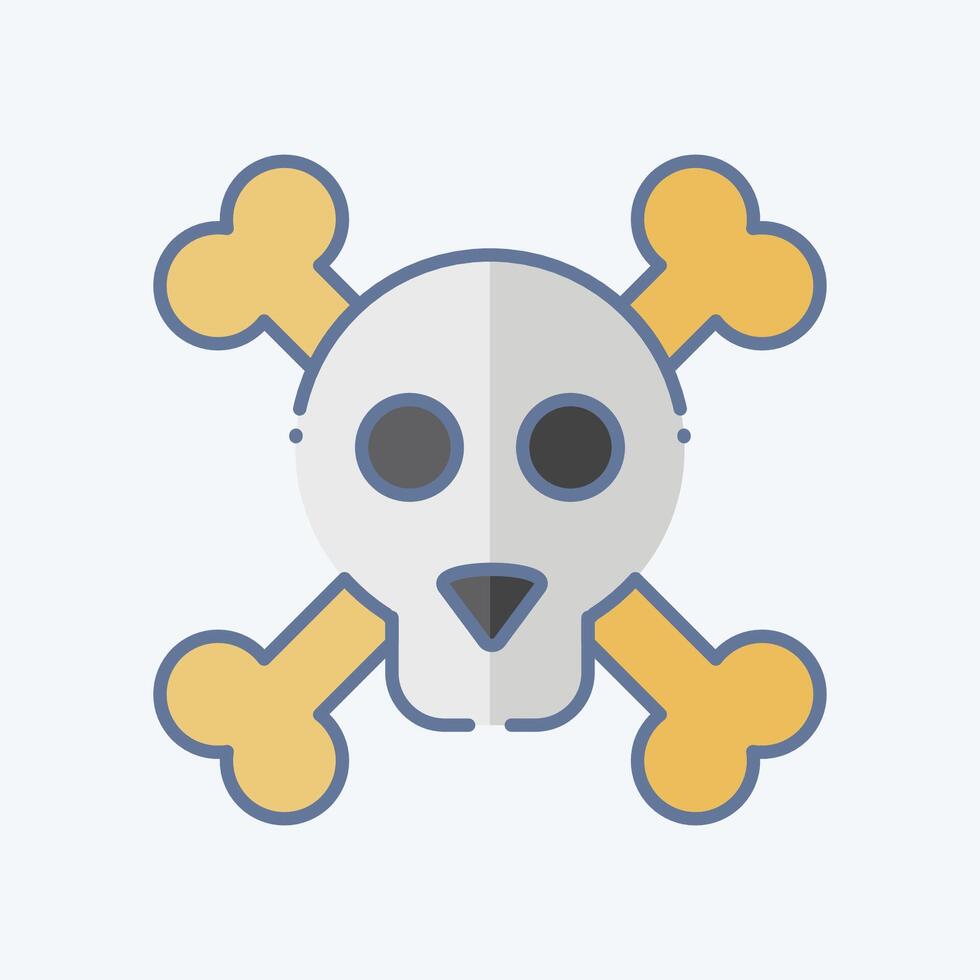 Icon Toxic. related to Medical symbol. doodle style. simple design editable. simple illustration vector