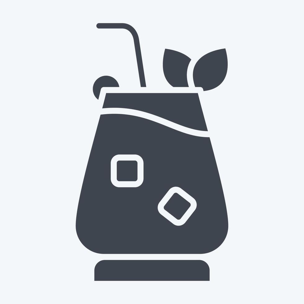 Icon Mai Tai. related to Cocktails,Drink symbol. glyph style. simple design editable. simple illustration vector