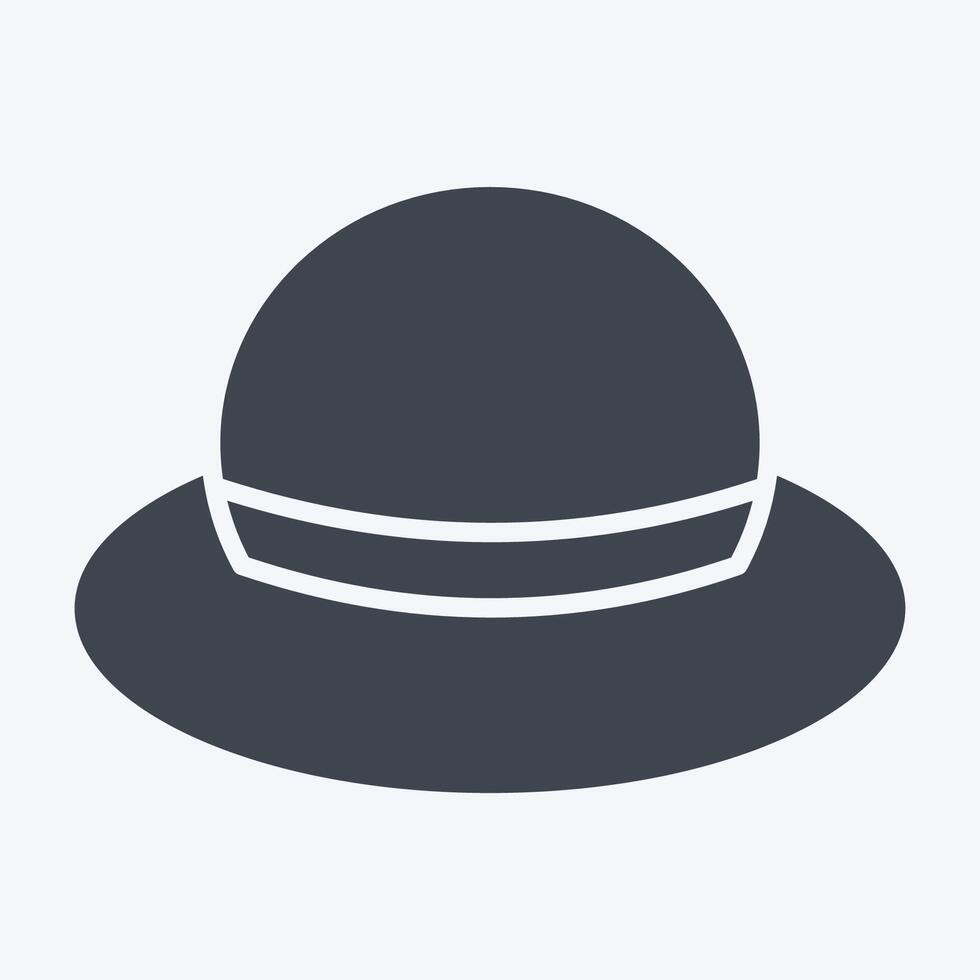 icono sombrero. relacionado a Kenia símbolo. glifo estilo. sencillo diseño editable. sencillo ilustración vector