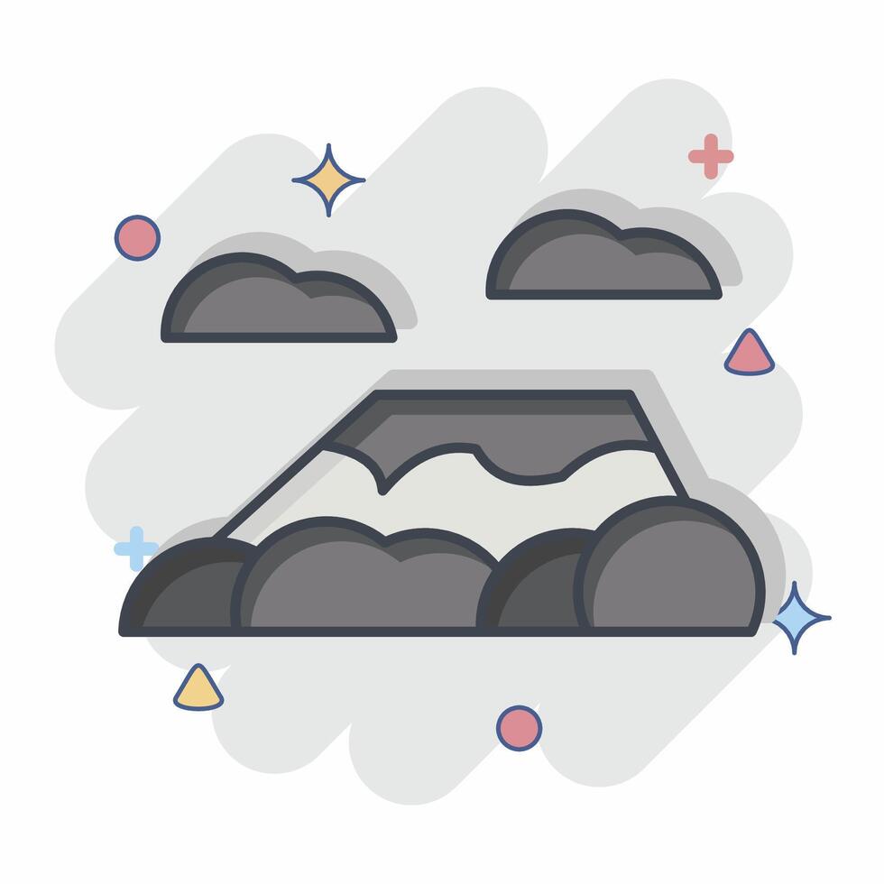 Icon Mount kilimanjaro. related to Kenya symbol. comic style. simple design editable. simple illustration vector