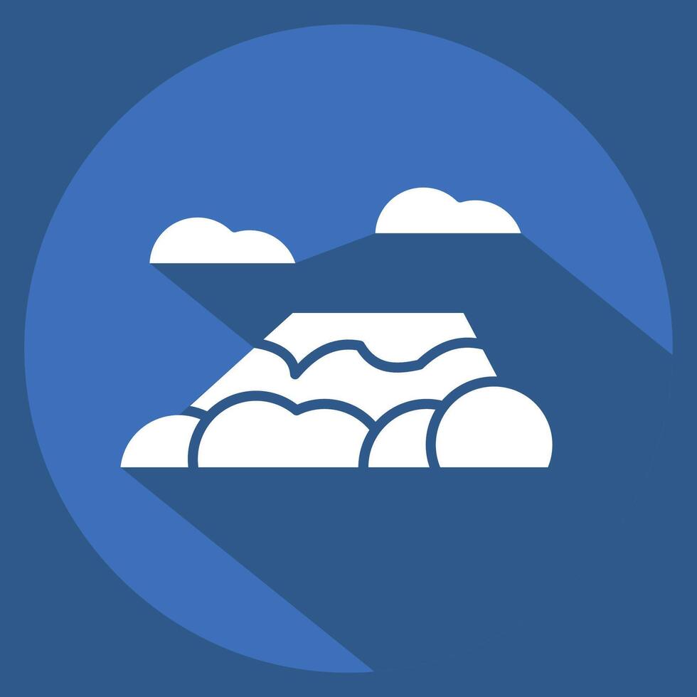 Icon Mount kilimanjaro. related to Kenya symbol. long shadow style. simple design editable. simple illustration vector