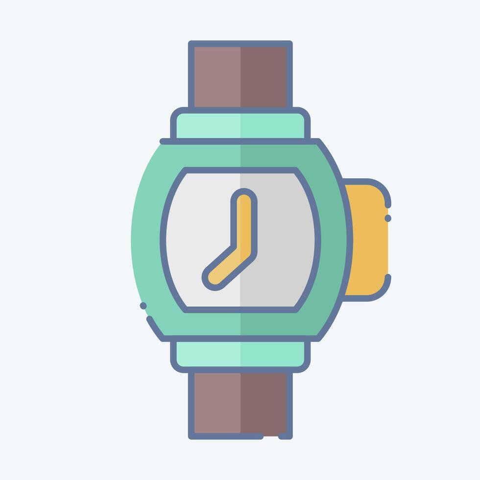 icono reloj de pulsera. relacionado a joyería símbolo. garabatear estilo. sencillo diseño editable. sencillo ilustración vector