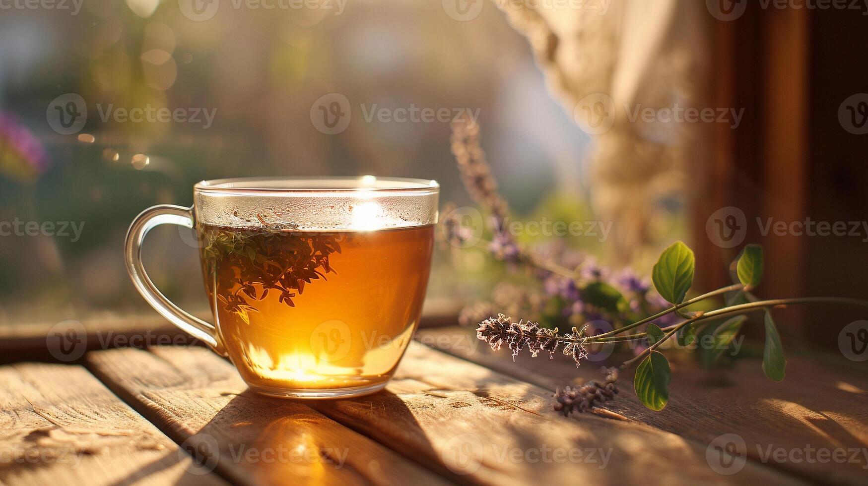 AI generated Herbal Tea Collection, background image, generative AI photo