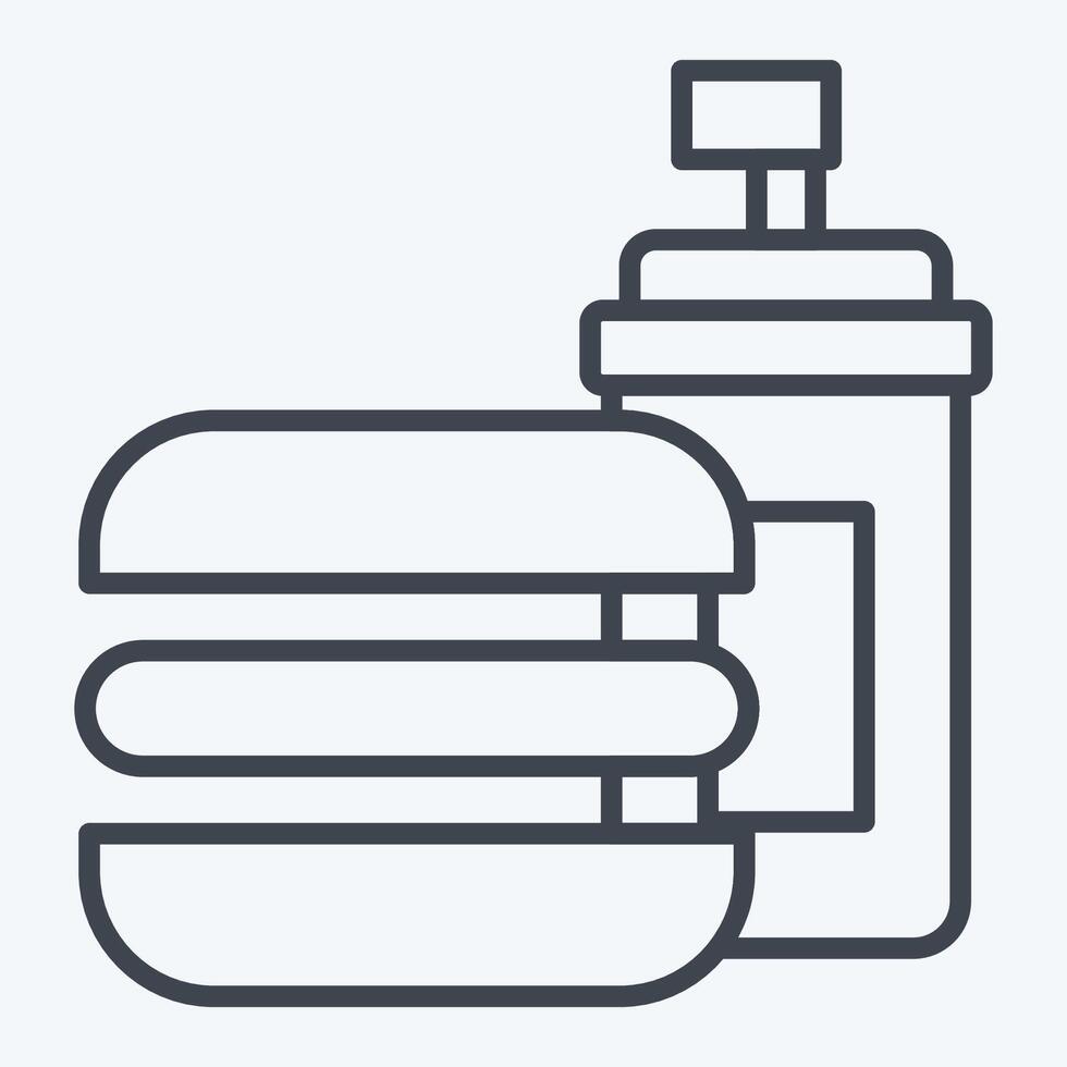 icono salchicha un pan. relacionado a rápido comida símbolo. línea estilo. sencillo diseño editable. sencillo ilustración vector