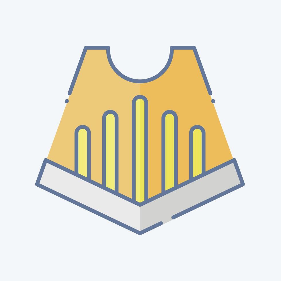 Icon Poncho. related to Fashion symbol. doodle style. simple design editable. simple illustration vector