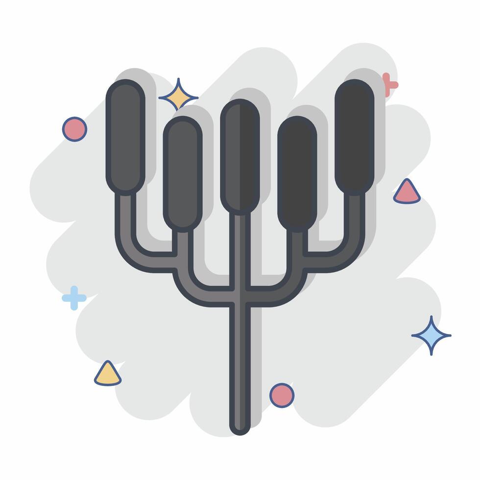 Icon Candelabra Tree. related to Kenya symbol. comic style. simple design editable. simple illustration vector