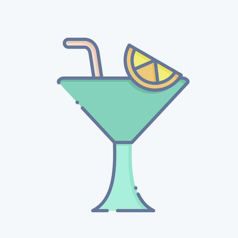 Icon Cosmopolitan. related to Cocktails,Drink symbol. doodle style. simple design editable. simple illustration vector