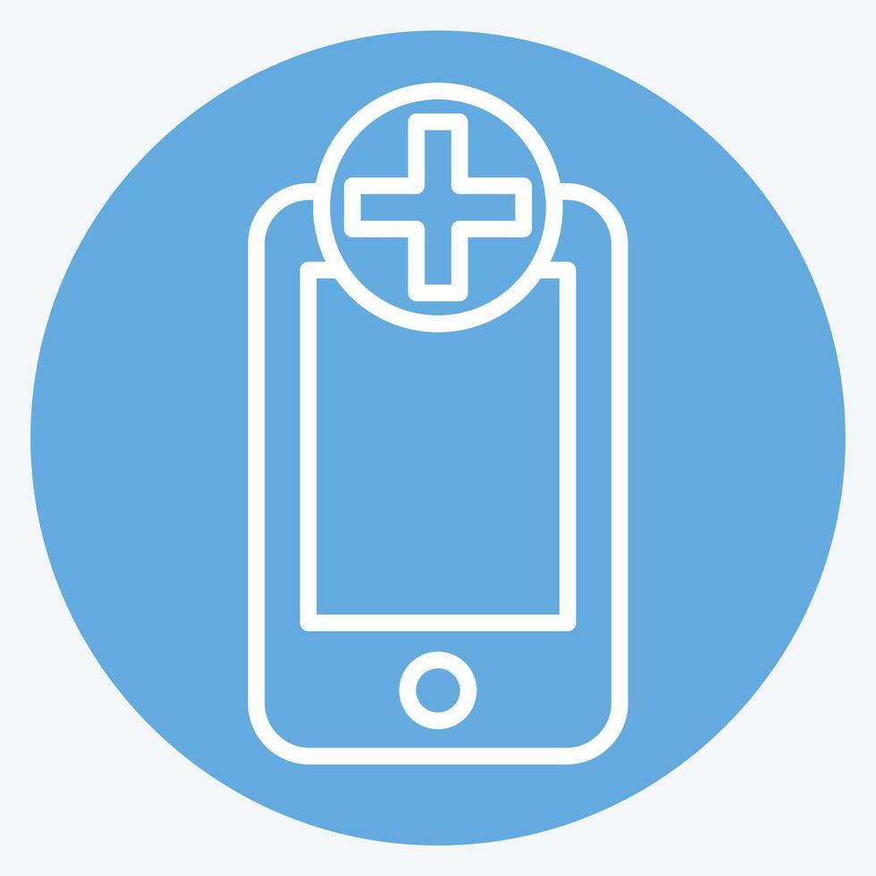 Icon Medical App. related to Medical symbol. blue eyes style. simple design editable. simple illustration vector