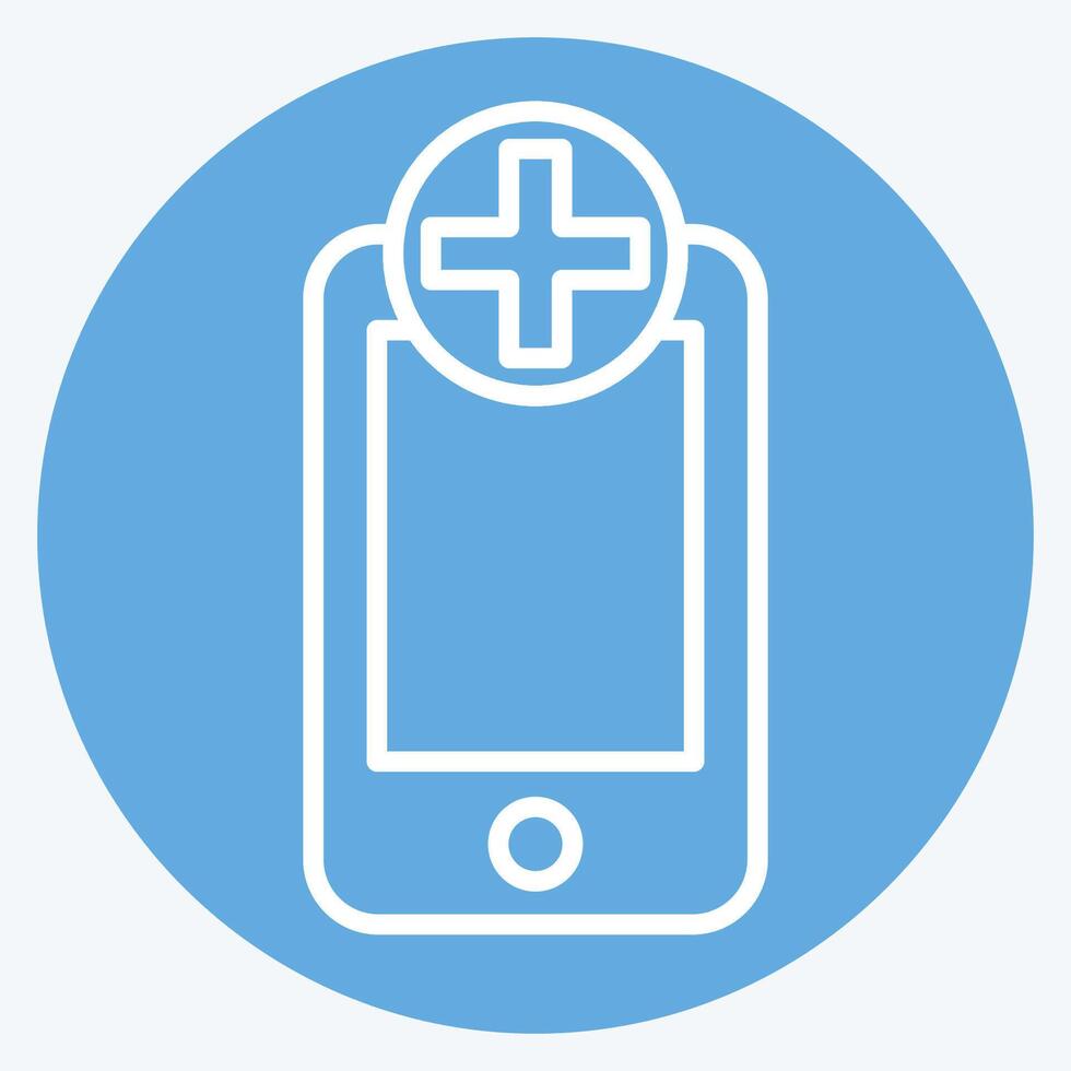 Icon Medical App. related to Medical symbol. blue eyes style. simple design editable. simple illustration vector