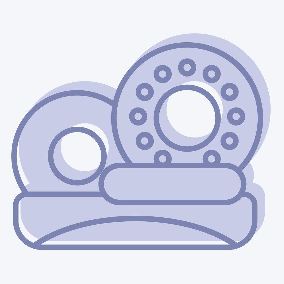 Icon Donut. related to Picnic symbol. two tone style. simple design editable. simple illustration vector