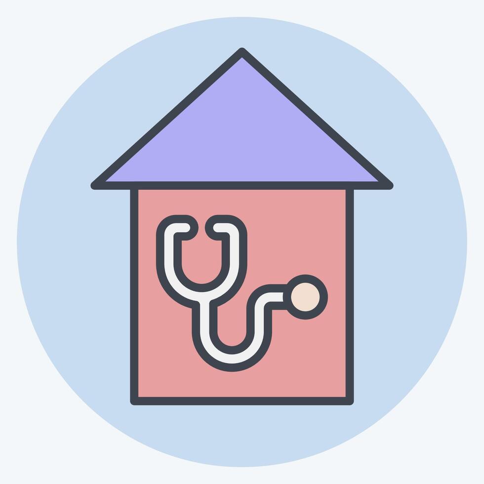 Icon Ambulatory. related to Medical symbol. color mate style. simple design editable. simple illustration vector