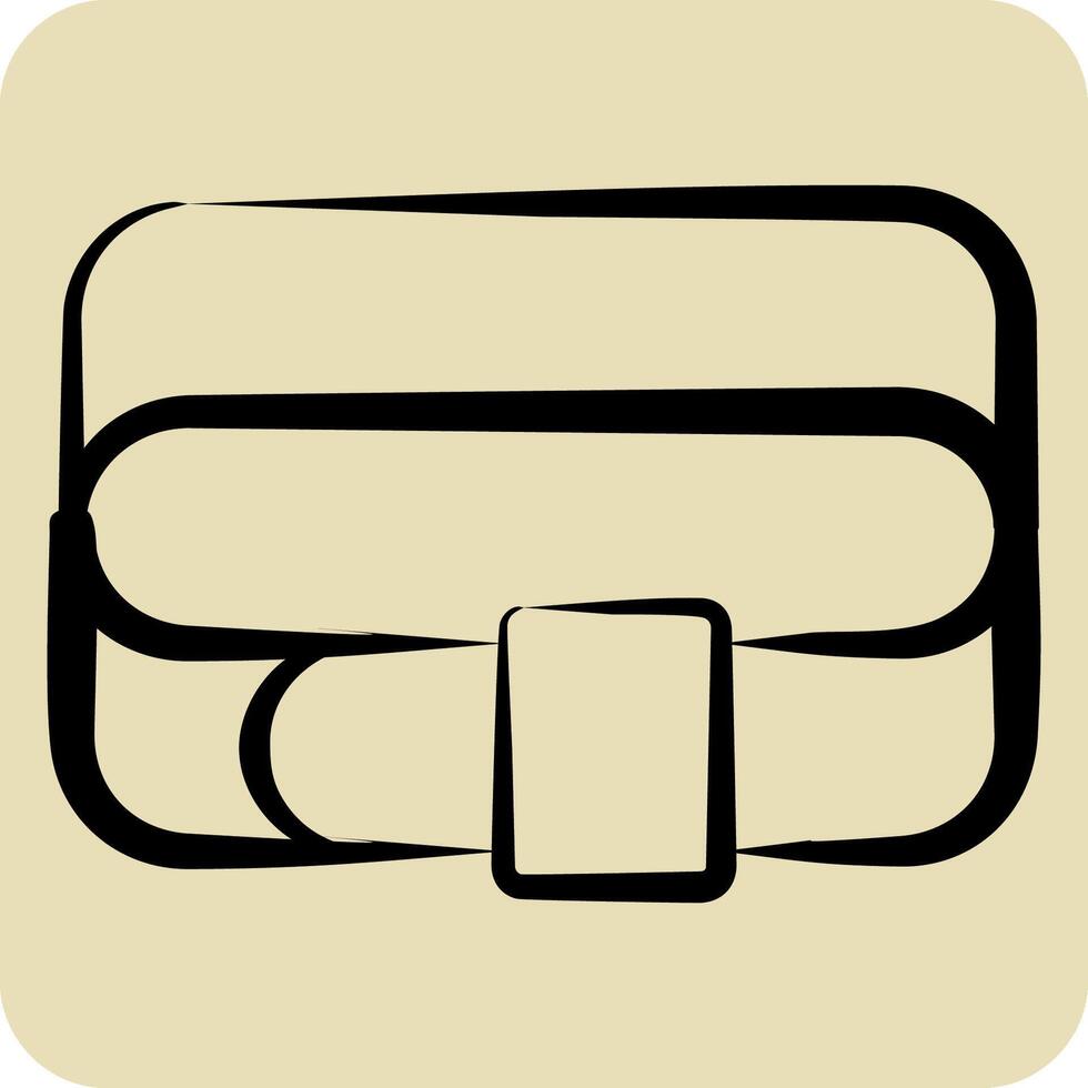 Icon Belt. related to Fashion symbol. hand drawn style. simple design editable. simple illustration vector