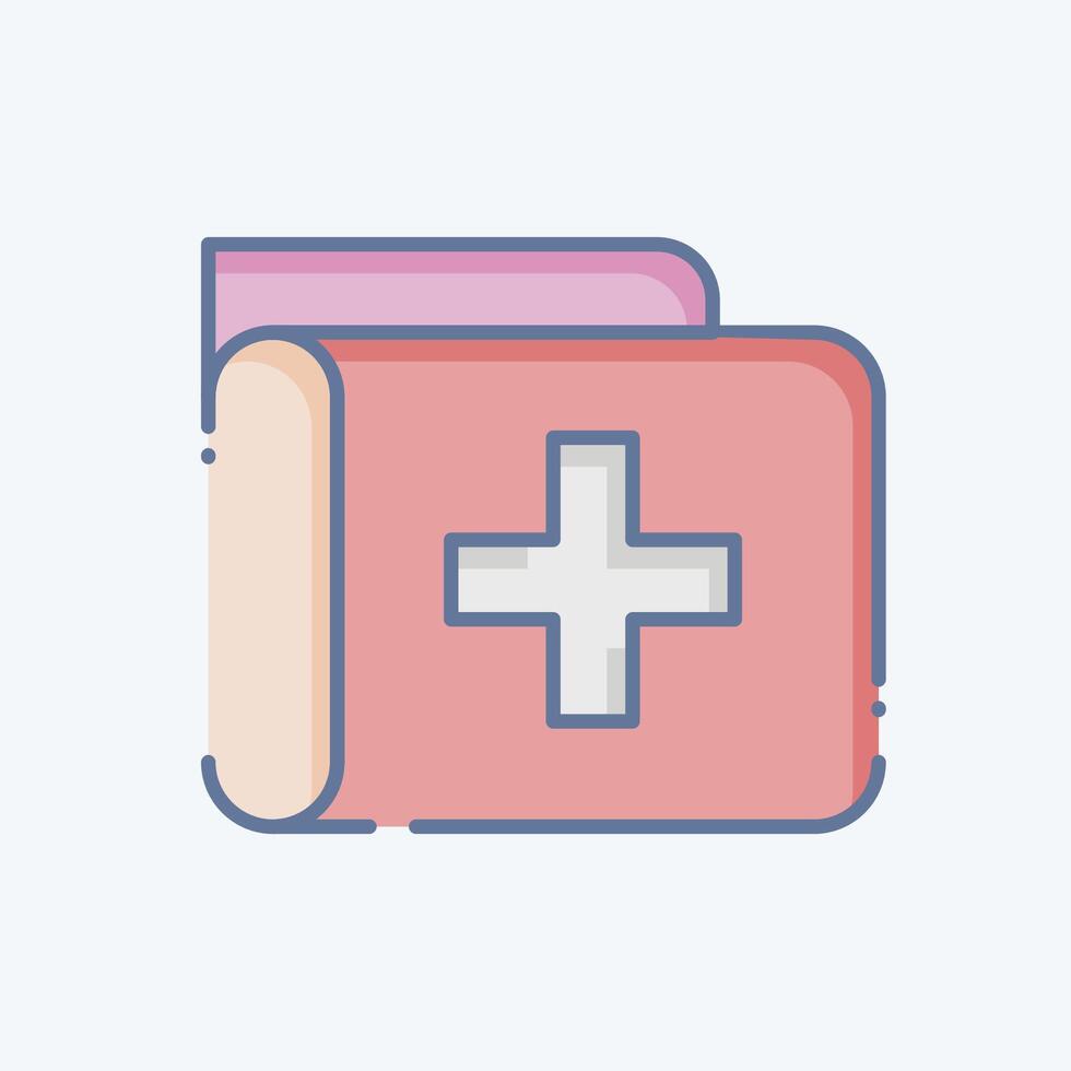 Icon Medical Records. related to Medical symbol. doodle style. simple design editable. simple illustration vector