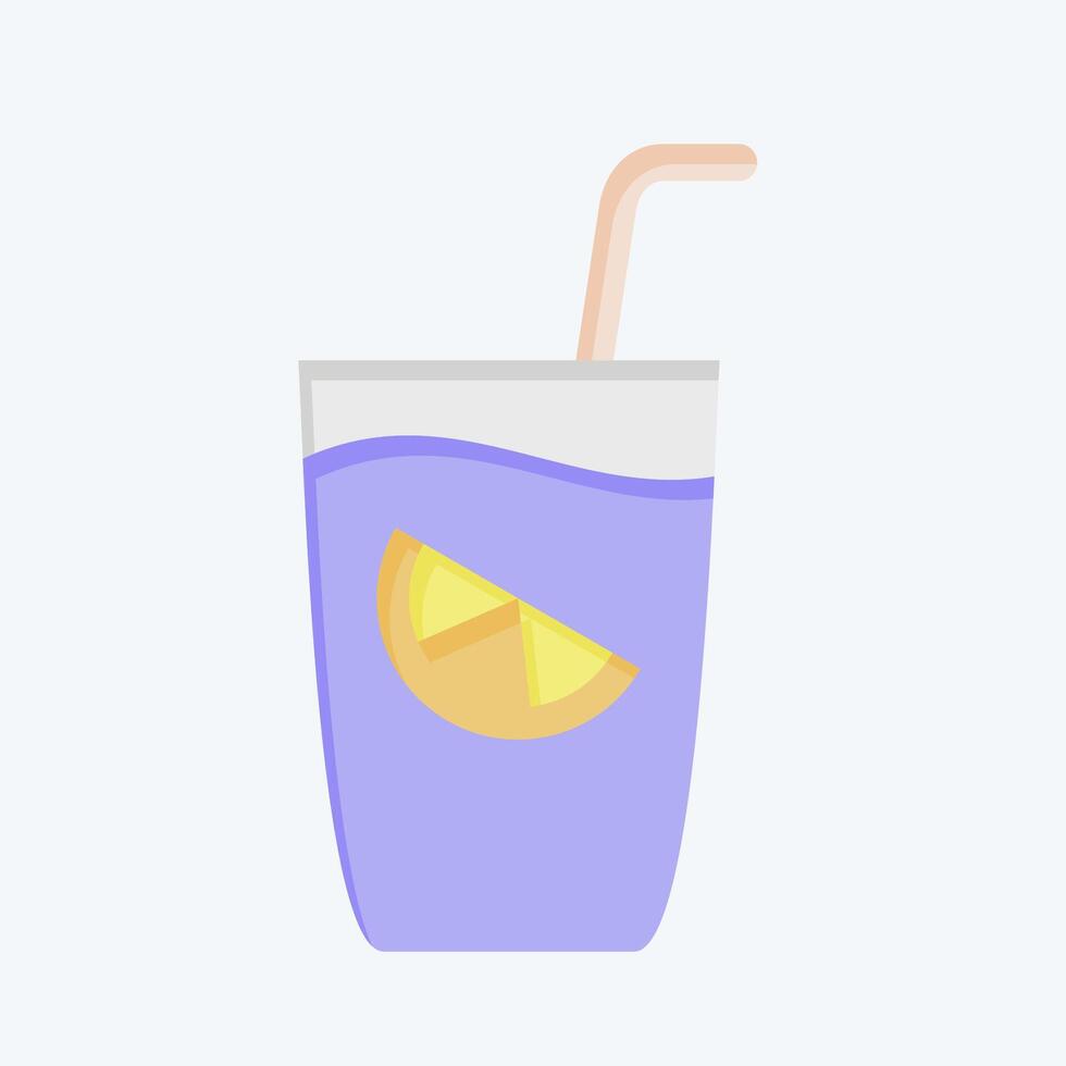 icono Ginebra tónico. relacionado a cócteles, bebida símbolo. plano estilo. sencillo diseño editable. sencillo ilustración vector