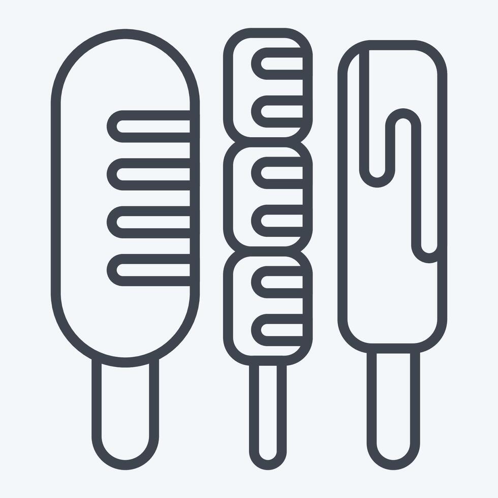 icono embutido. relacionado a rápido comida símbolo. línea estilo. sencillo diseño editable. sencillo ilustración vector