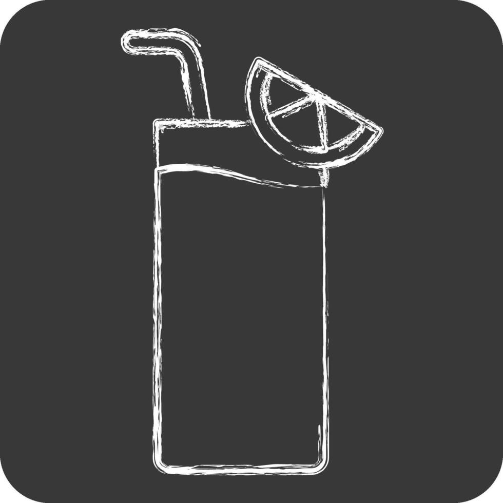 Icon Gin Fizz. related to Cocktails,Drink symbol. chalk Style. simple design editable. simple illustration vector