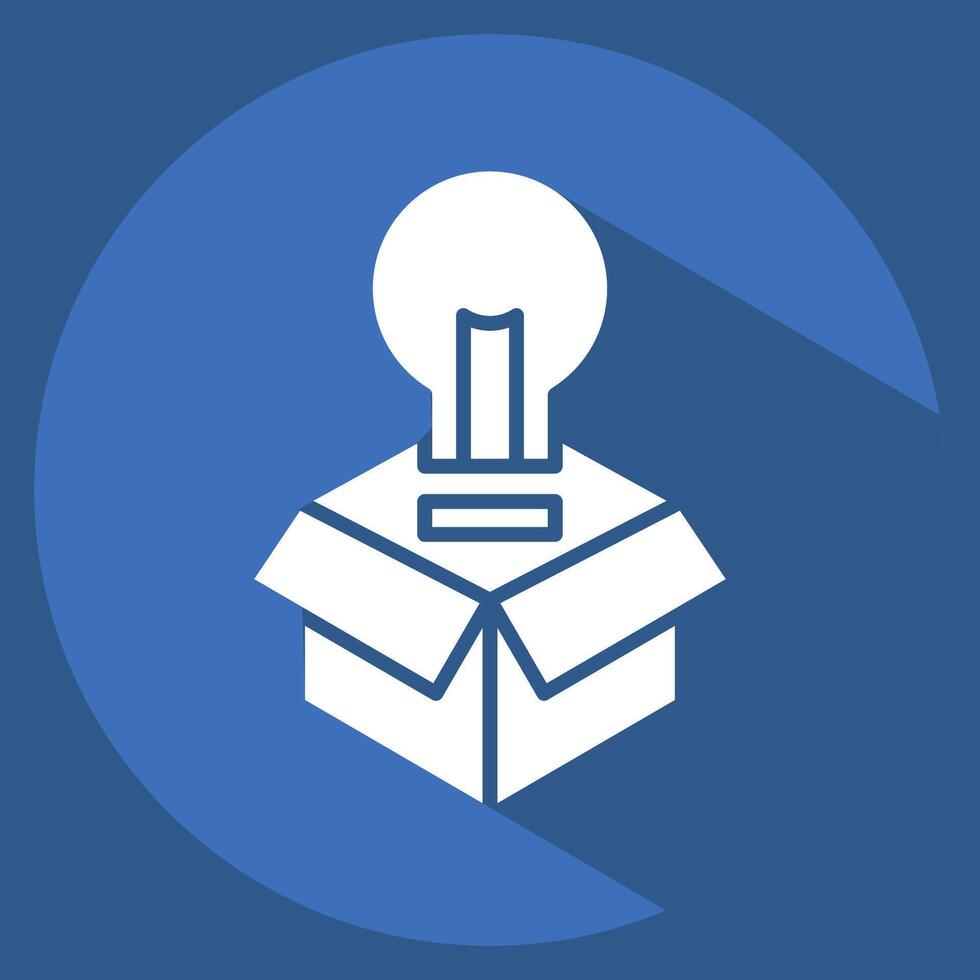 Icon Packaging Design. related to Creative Concept symbol. long shadow style. simple design editable. simple illustration vector