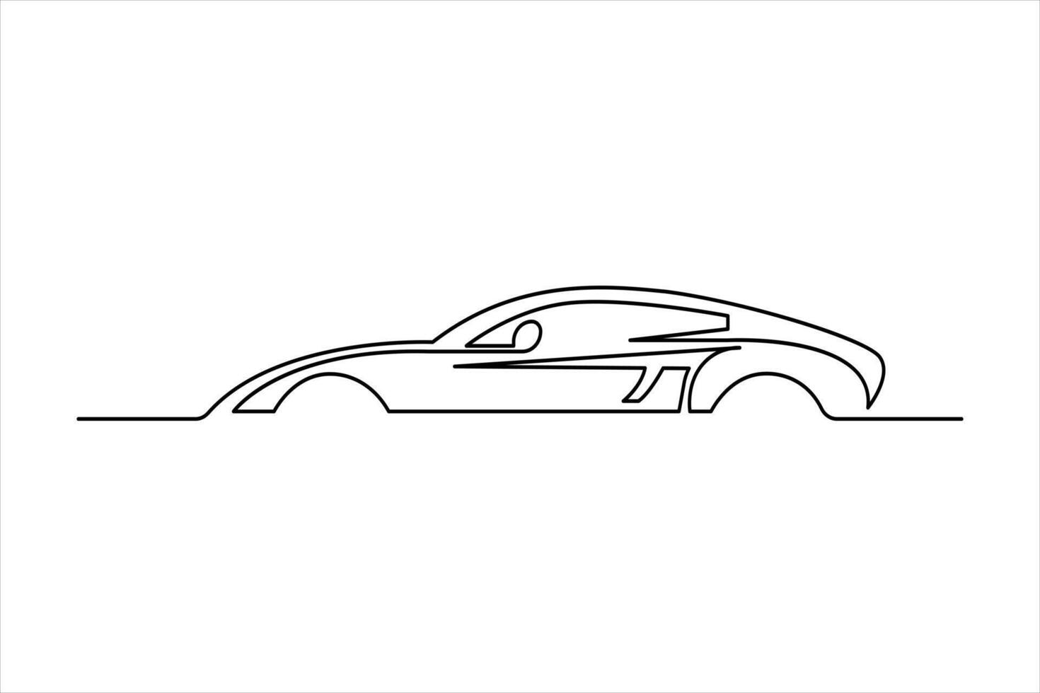 Car Continuous One line drawing. vehicle, vector illustration minimalism design.