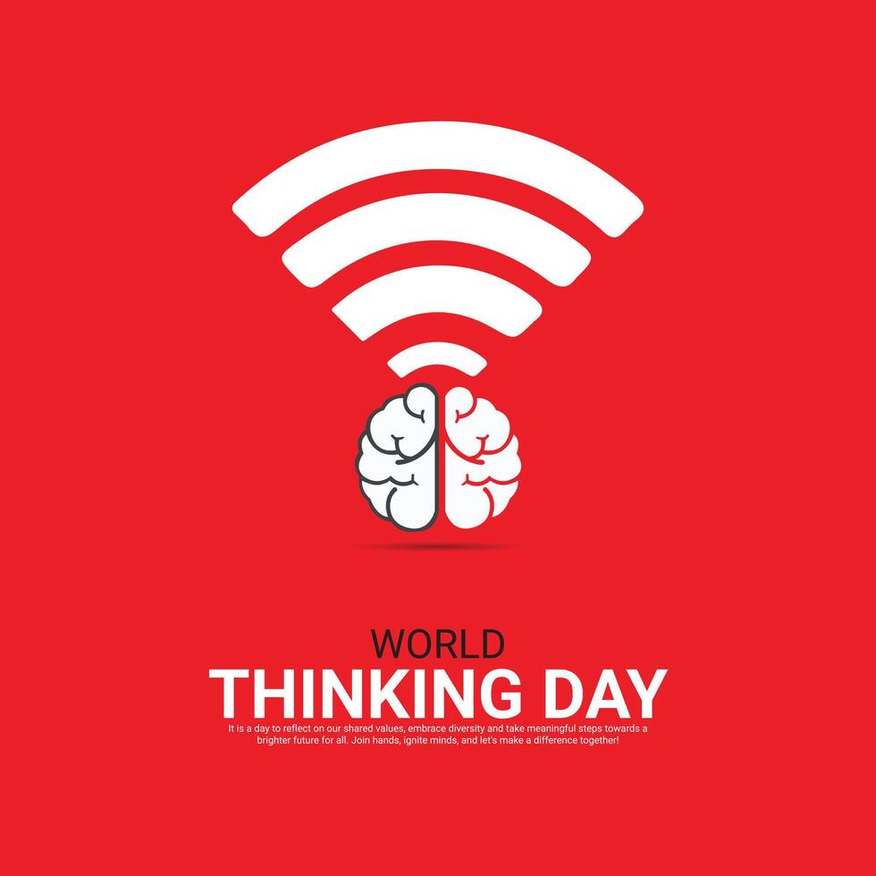 World Thinking Day. World Thinking Day creative ads design vector