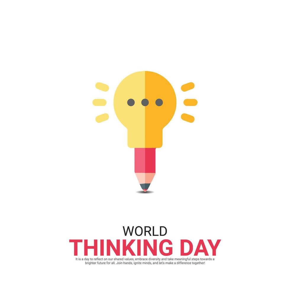 World Thinking Day. World Thinking Day creative ads design vector