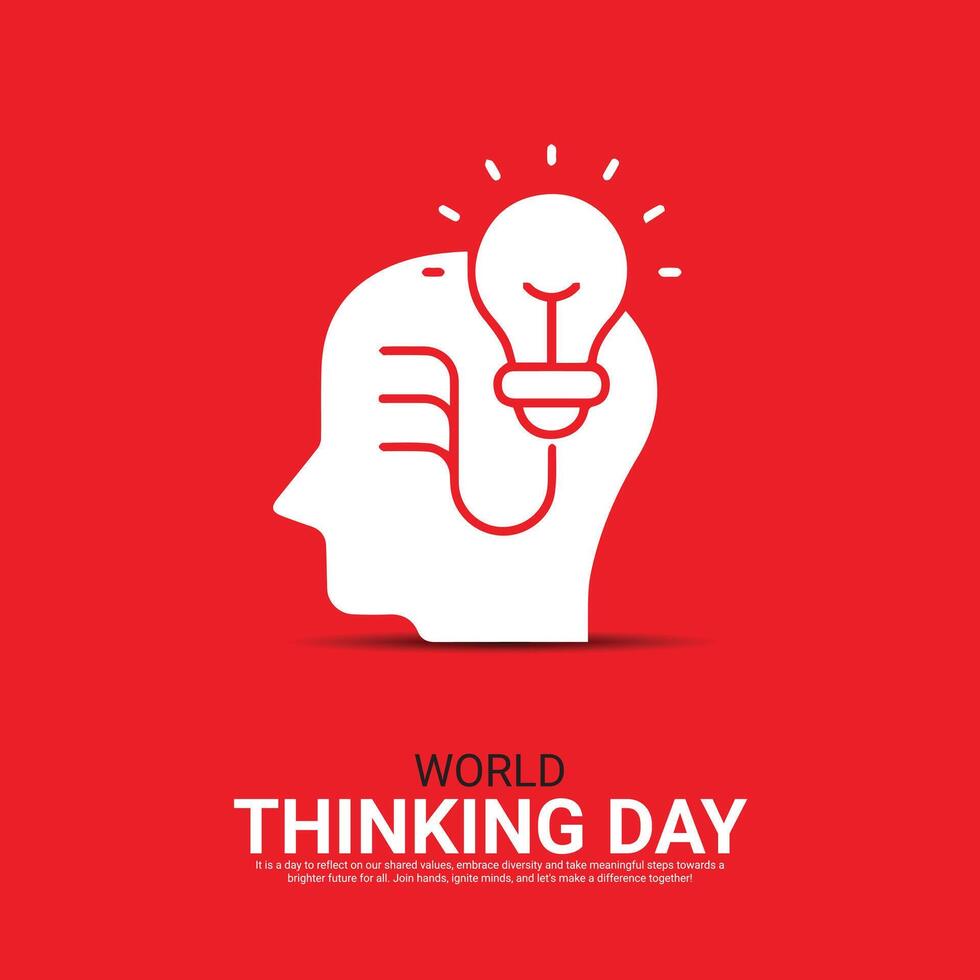 World Thinking Day. World Thinking Day creative ads design vector