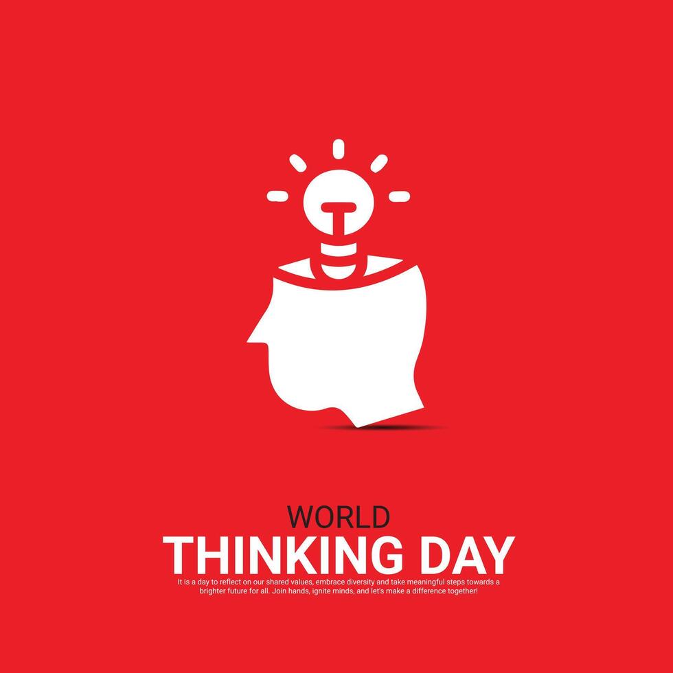 World Thinking Day. World Thinking Day creative ads design vector