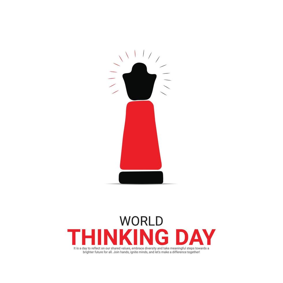 World Thinking Day. World Thinking Day creative ads design vector