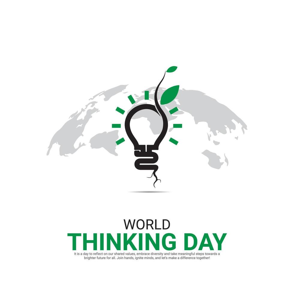 World Thinking Day. World Thinking Day creative ads design vector