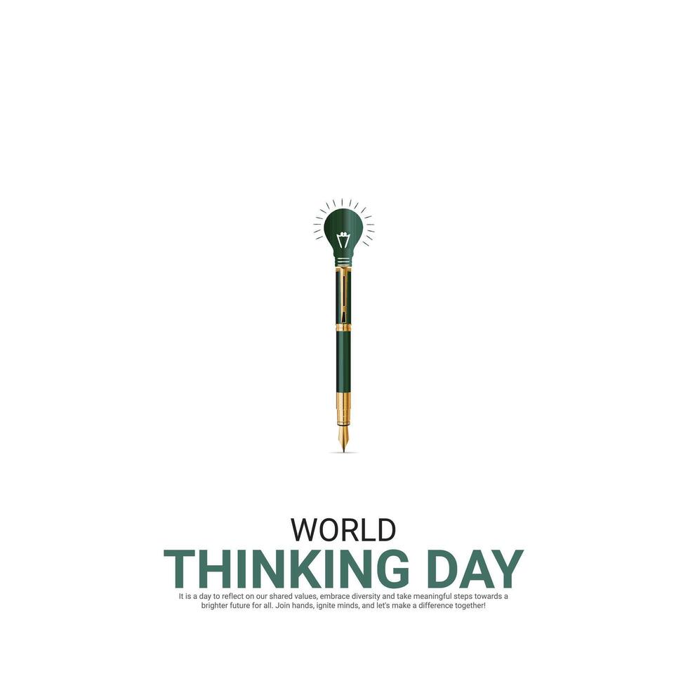 World Thinking Day. World Thinking Day creative ads design vector