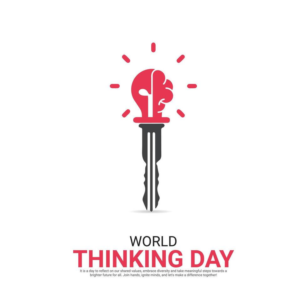 World Thinking Day. World Thinking Day creative ads design vector