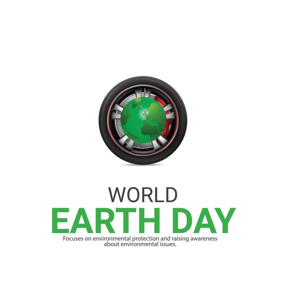 World Earth Day, creative concept,  3d illustration vector