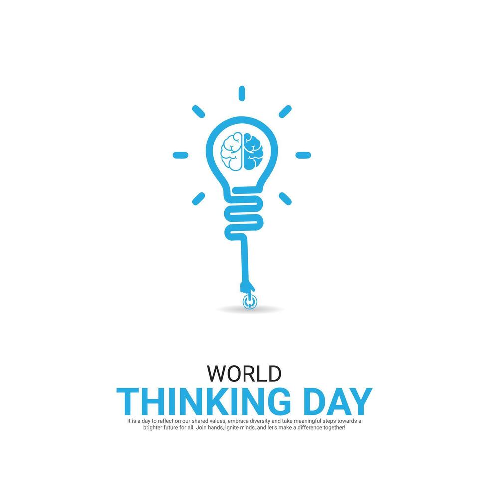 World Thinking Day. World Thinking Day creative ads design vector