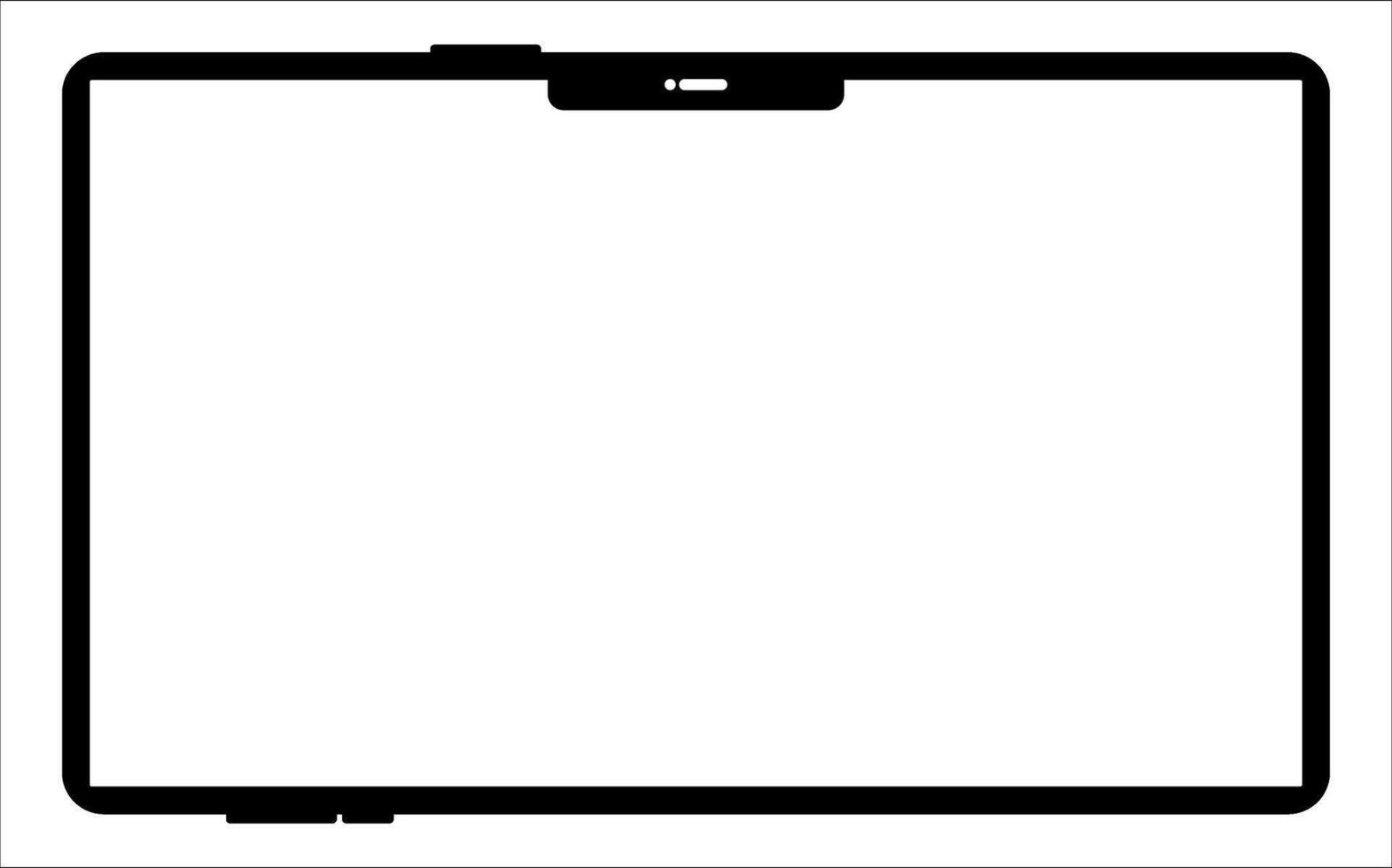 Blank screen tablet frame, Layout of a universal set of devices. UI, tablet mockup for UX for infographics or presentations. vector