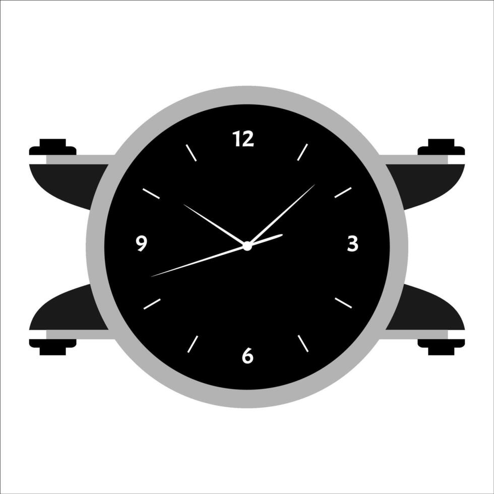 Vector Set of Office Wall Clocks of various shapes Design Template Isolated on White background. Dial with Roman numerals. Wall Clock Mock-up for Branding and Advertising Isolated. Watch Face Design