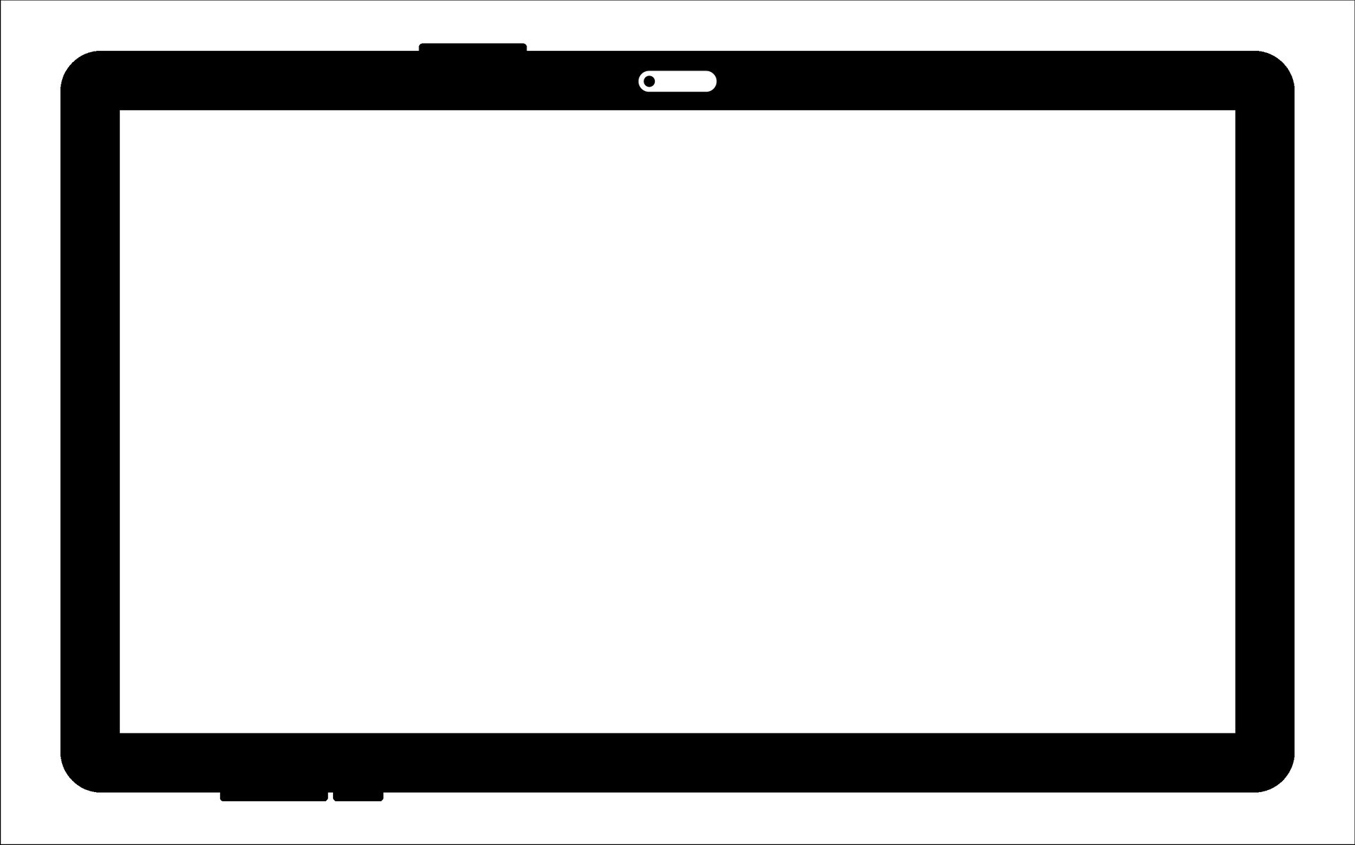 Blank screen tablet frame, Layout of a universal set of devices. UI ...
