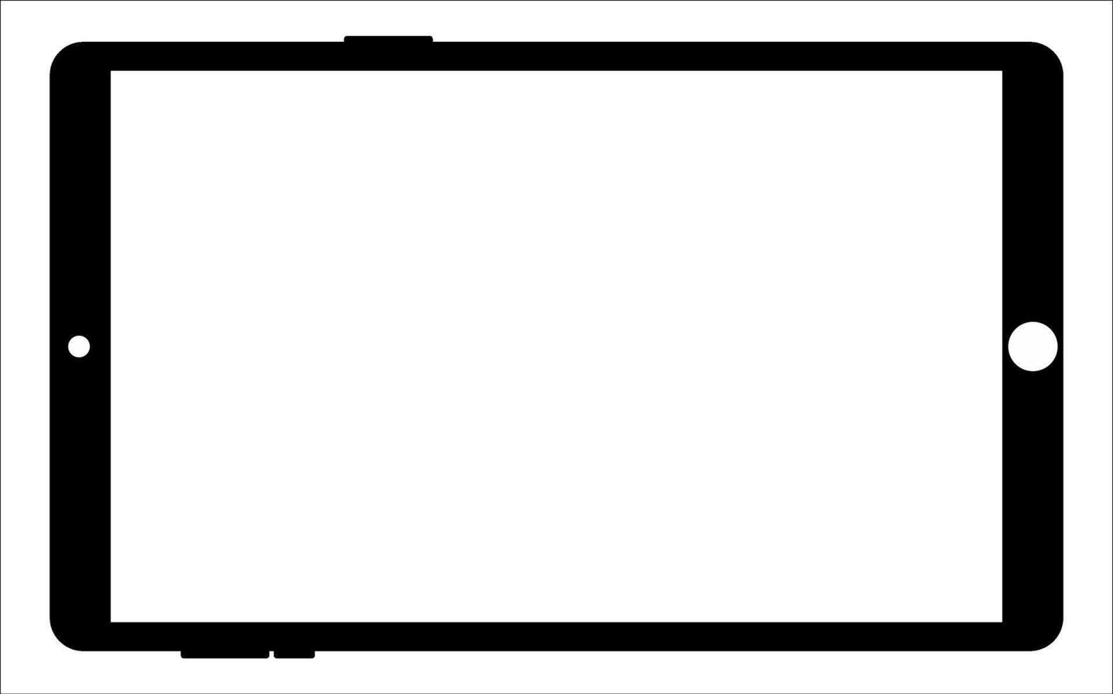 Blank screen tablet frame, Layout of a universal set of devices. UI, tablet mockup for UX for infographics or presentations. vector