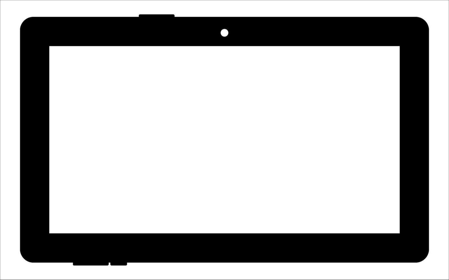 Blank screen tablet frame, Layout of a universal set of devices. UI, tablet mockup for UX for infographics or presentations. vector
