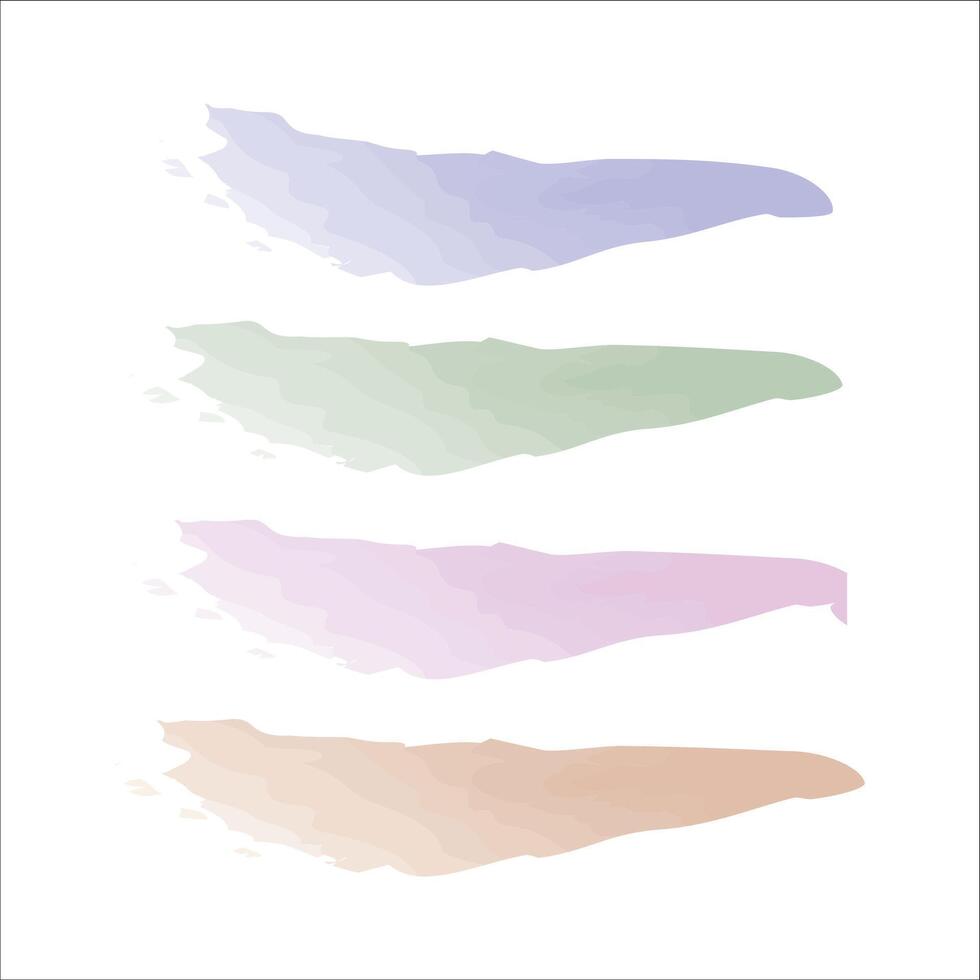 Various kinds of watercolor brushes, vector brushes for drawing