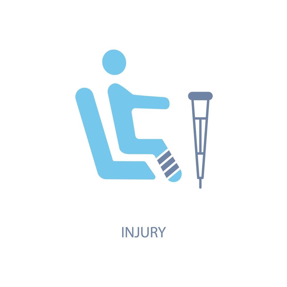 injury concept line icon. Simple element illustration. injury concept outline symbol design. vector