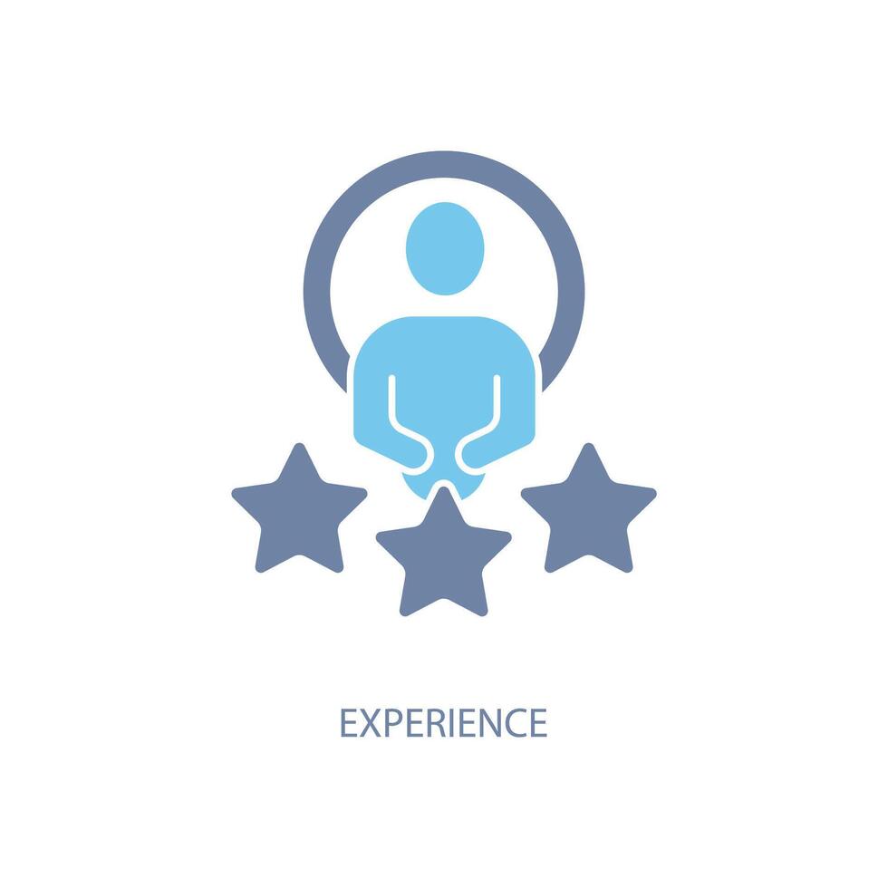 experience concept line icon. Simple element illustration. experience concept outline symbol design. vector