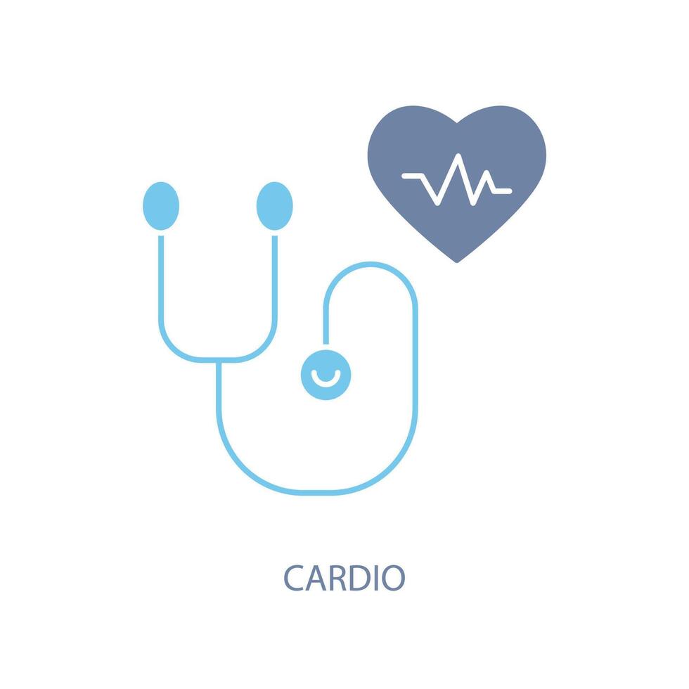 cardio concepto línea icono. sencillo elemento ilustración.cardio concepto contorno símbolo Delaware signo. vector